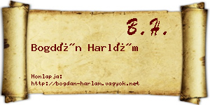 Bogdán Harlám névjegykártya